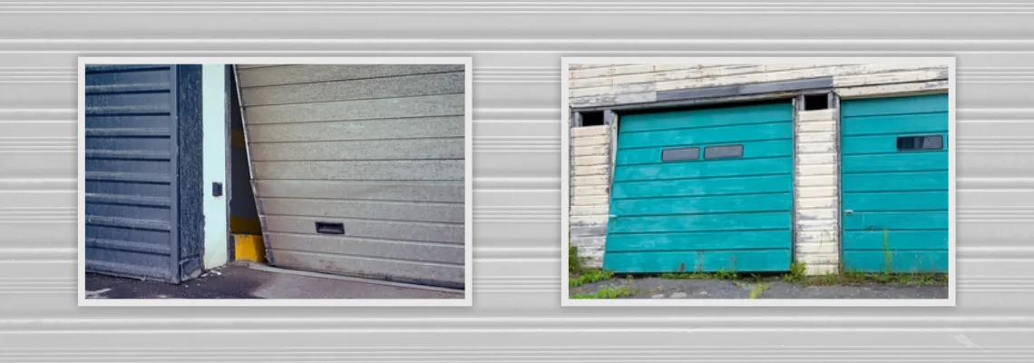 Crooked Aluminum Garage Door Repair in Lehigh Acres, Florida